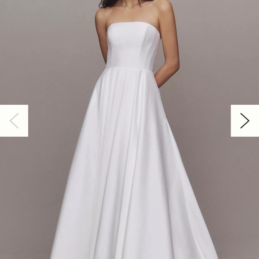 Jenny Yoo White Strapless A-line Wedding Dress NWOT